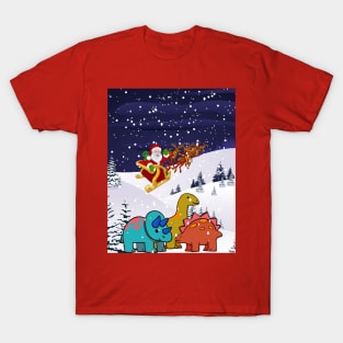 Christmas dinosaur T-Shirt